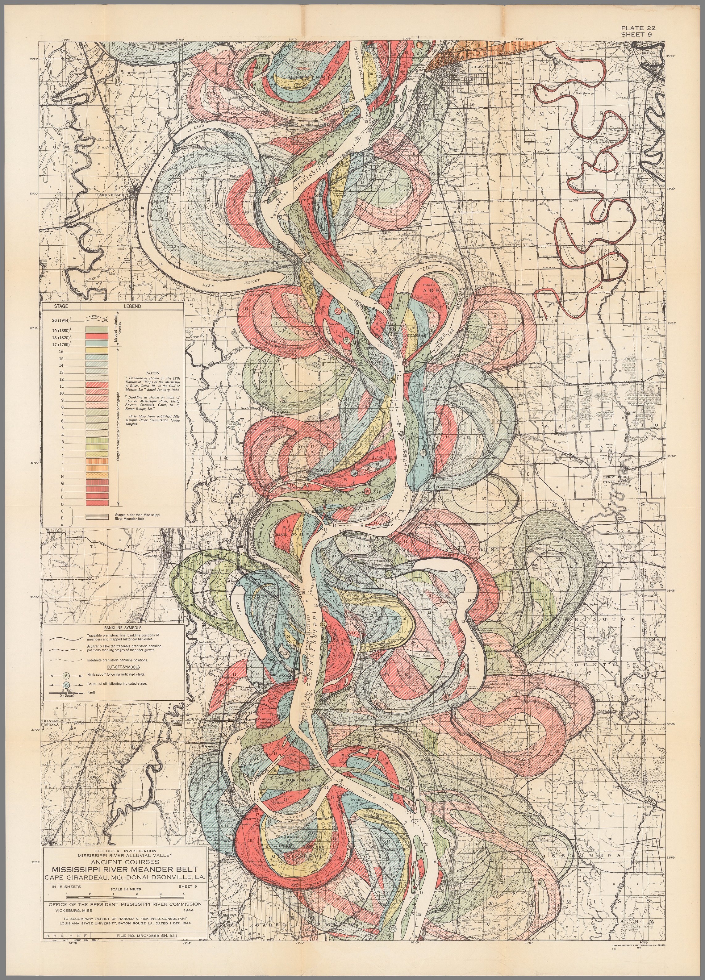 Geological Investigation of the Alluvial Valley of the Lower Mississippi River, plate 22 Geological Investigation of the Alluvial Valley of the Lower Mississippi River, plate 22